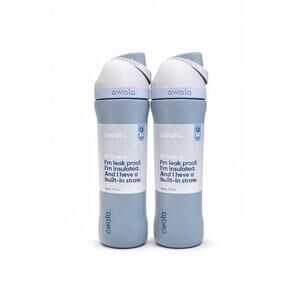 Owala FreeSip Insulated Water Bottle Sea Salt 24 oz – Set of 2 – New